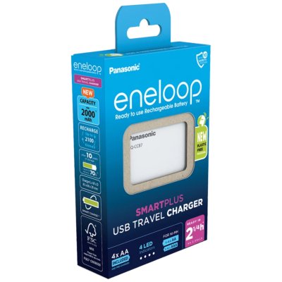 Panasonic K-KJ87MCD40USB (Зарядное устройство + 4 аккумулятора Smart-Quick Charger Kit+ 4AA2000 mAh